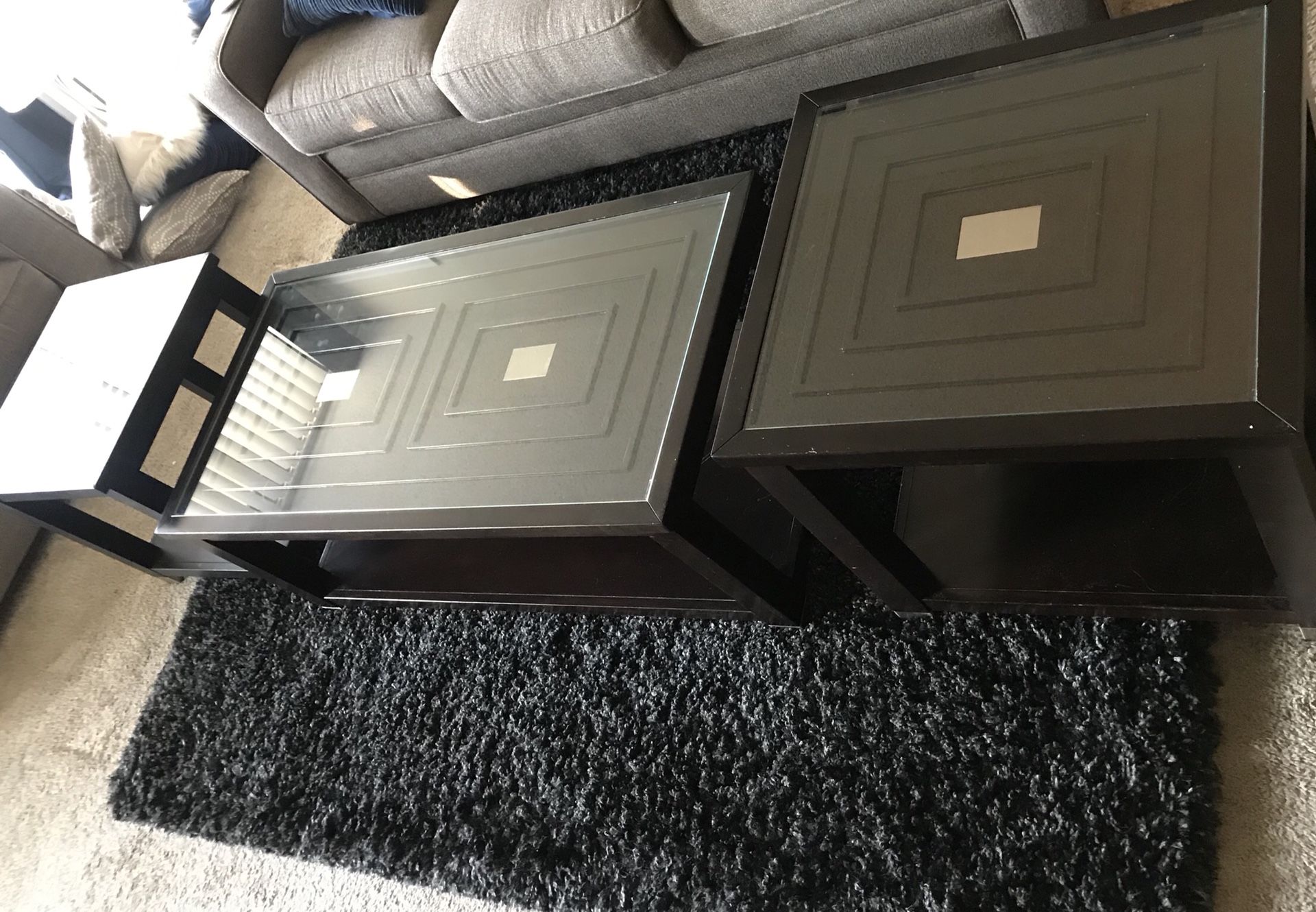 Coffee Table and Two End Tables For Sale