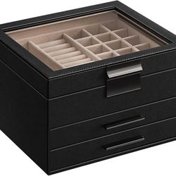 Jewelry Box with Glass Lid