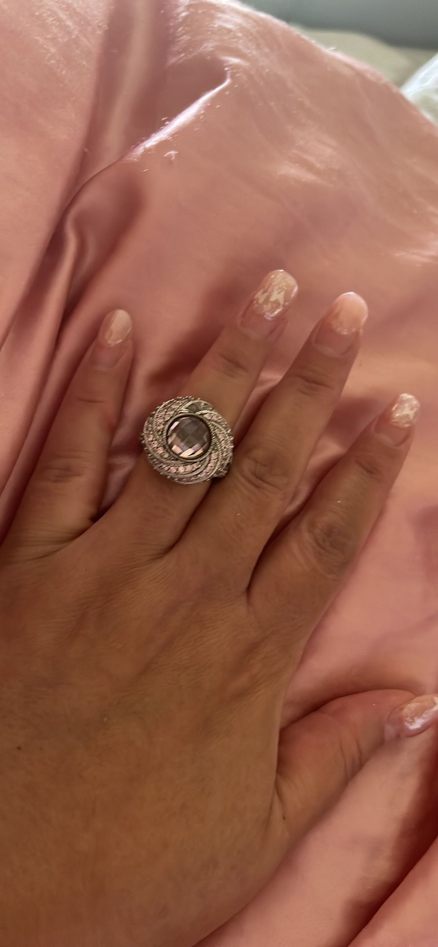 Judith Ripka Pink Round Ring
