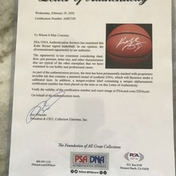 Kobe Bryant Autographed Basketball 
