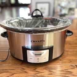 Crockpot 6qt programmable Slow Cooker with recipe book