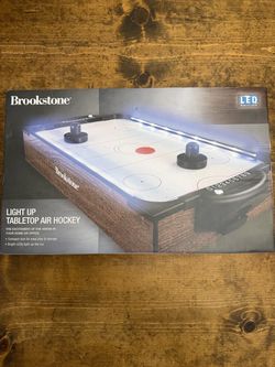 Brookstone Light Up Tabletop Air Hockey