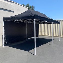 (New) $205 Heavy Duty 10x20 FT Easy Popup Canopy with (2) Sidewalls, Color Blue or Red