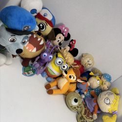 Bulk Plush Stuffed Animals Lot Disney Rugrats Tazz Paw Patrol Minion Bugs Life