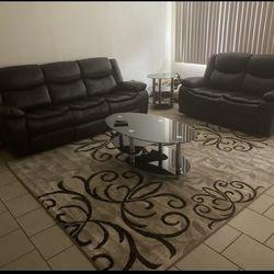 Dark Brown reclining couches/sofa