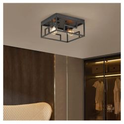 Industrial Close to Ceiling Lights Farmhouse Light Fixtures Flush Mount Lighting Mini Ceiling Lamp
