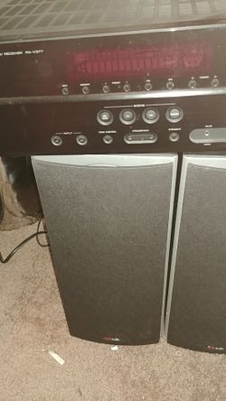 Surround system, Polk speakers, Yamaha amp, Kilpash woofer