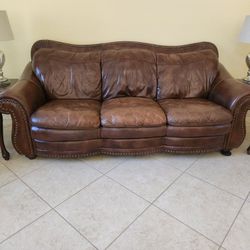 Full Leather Sofa And Loveseat