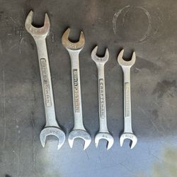 Set of 4 Vintage CRAFTSMAN USA Open-End Wrenches – SAE Fractional Sizes