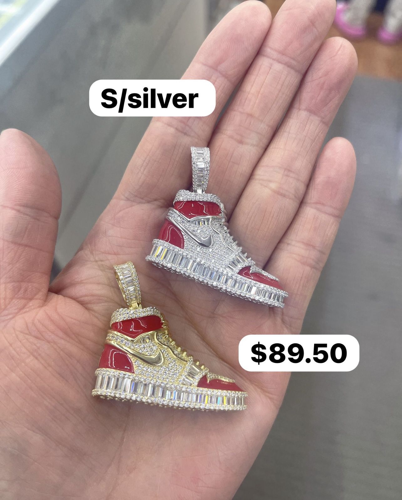 Silver 925 Shoe Pendants 