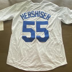 Orel Hershiser Large Adult Men Baseball Jersey New #55 1988 World Series Dodgers