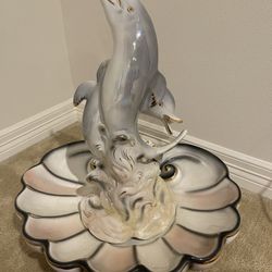 Porcelain Dolphin Fountain . Made In Italy