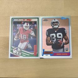Amari Cooper 2 Card Lot | 2015 Topps Chrome RC Insert + 2025 Score Bills