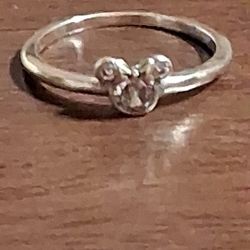 Pandora Disney Authentic Brand New Sterling Silver Sparkling Minnie Mouse Head Ring Size 7 -8 Available 