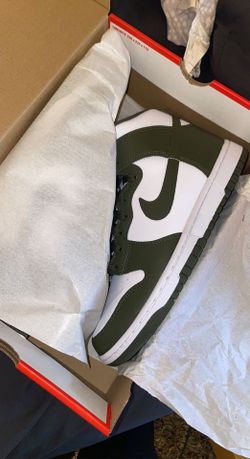 Olive Green And White Dunks High
