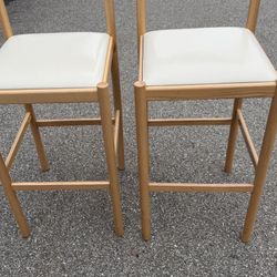 Pair of modern Padded barstools See Pictures for Dimensions 
