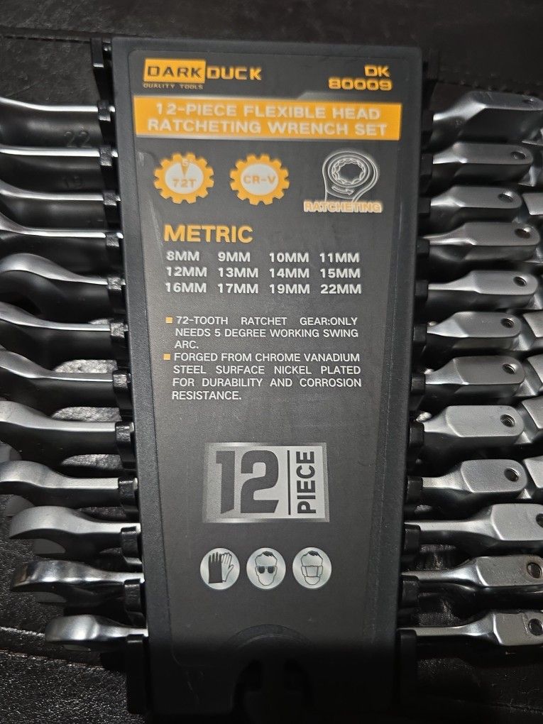 Flexible Head Ratcheting Wrench Set