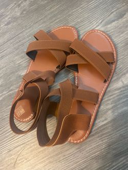 Size 9 Strappy Cognac Sandals