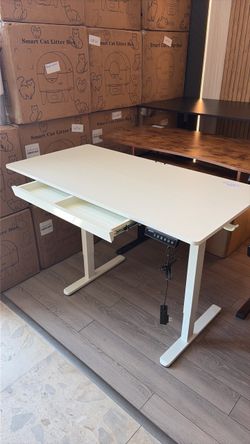 47” White Brand New Standing Desk + Keyboard support