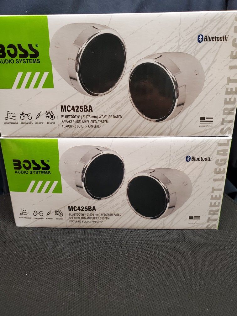 BOSS AUDIO SYSTEM SPEAKER FOR MOTORCYCLE, FOURTRACK, POLARIS OR CAN AM WATER PROOF