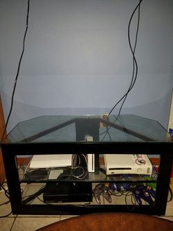 Glass TV stand