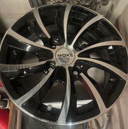 Pacer “ MOKE”  14 Inch Rims,  Black & Aluminum.