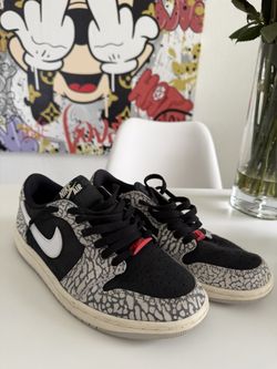 Youth Nike Air Jordan 1 Retro Low OG Black Cement GS CZ0858-001 Size 9