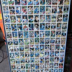 Uncut Framed Baseball Sheet