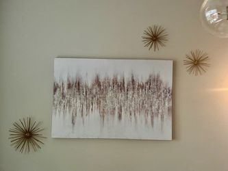 Abstract Canvas Artwork - Gold, Bronze
