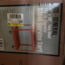 Steel service cart red tools machine