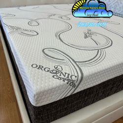 Queen Organic Mattress And Box Set Memory Foam New 