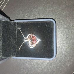 Silver Diamond I Love You Heart ❤️ Necklace 