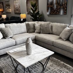 $39 Down with Easy Financing or $2039 will get this brand new Ashley Rawcliffe 3 Piece Sectional.  Fast delivery Easy financing: no credit + zero inte
