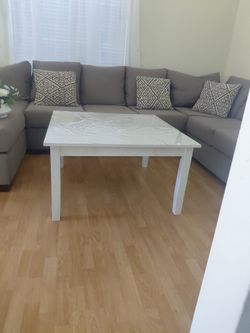White Square Table 