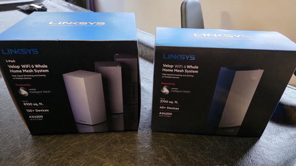 Linksys Velop WiFi 6 Mesh System – Used Like New (3-Pack + 1 Extra Node)