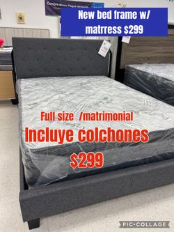 New full bed w/ mattress included ✅camas Matrimoniales nuevas con colchones incluidos u