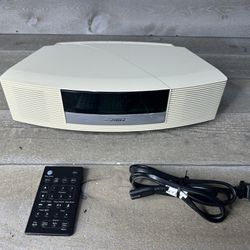 Bose Wave Radio II AM/FM Radio System Alarm AWR1B1 w Remote Tested CRACKED TOP
