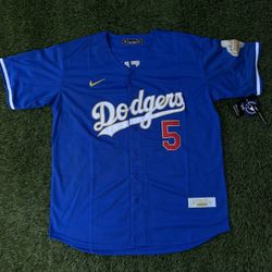 2025 Freddie Freeman Dodgers Jersey – Blue Gold Edition All Sizes Available