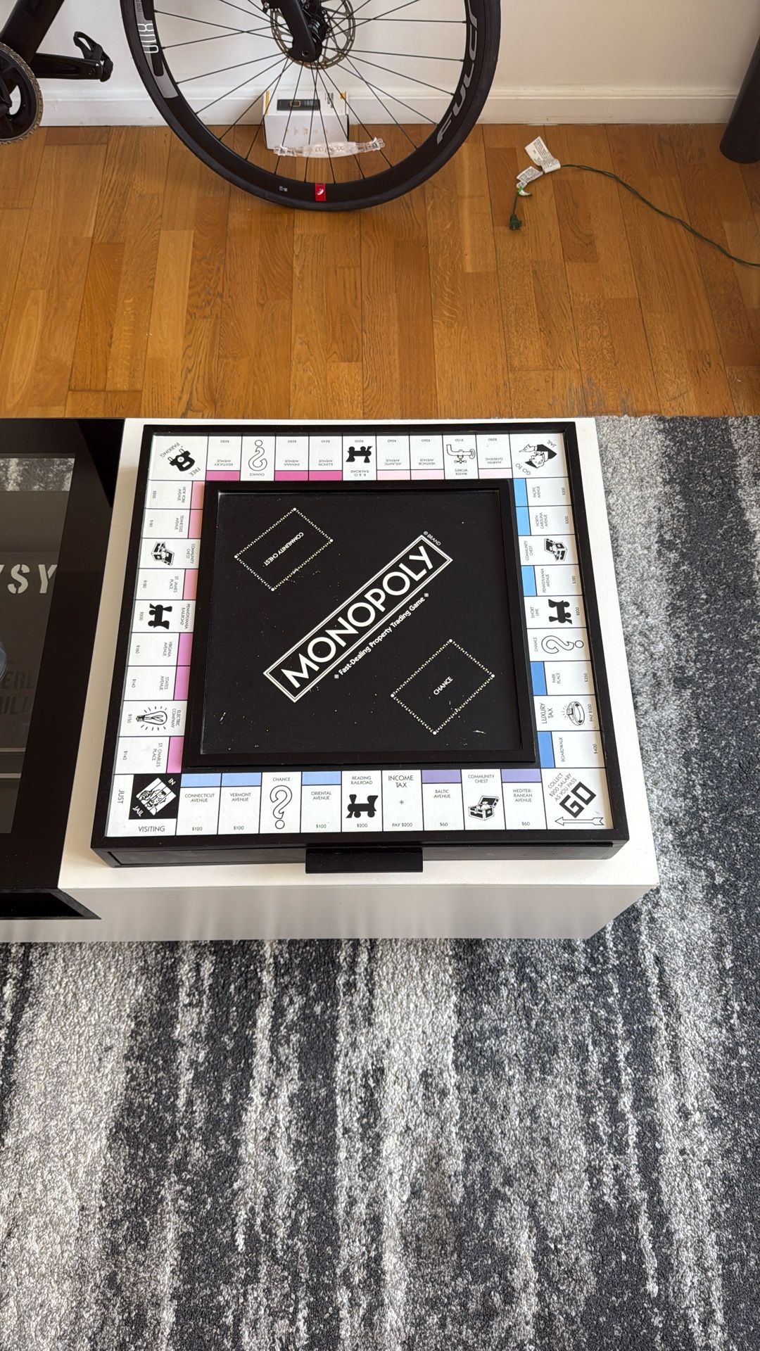 Real Hardwood Monopoly Board Game