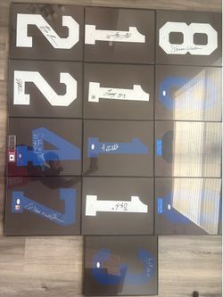 Autographed and Framed Cowboy Jersey Numbers