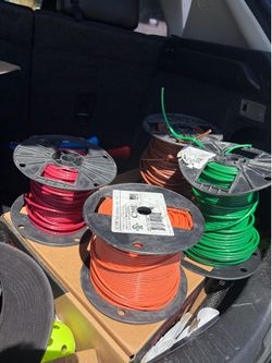 Partial copper wire spools