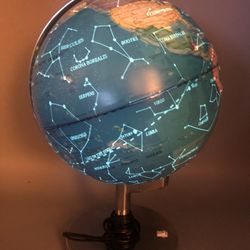 Vintage 8” Light Up Astrology Globe 