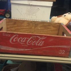 Antique wooden Coca Cola Crate For 32 Bottles 