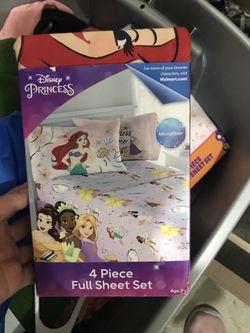 Disney Princess 4 Pieces Full Sheet Set