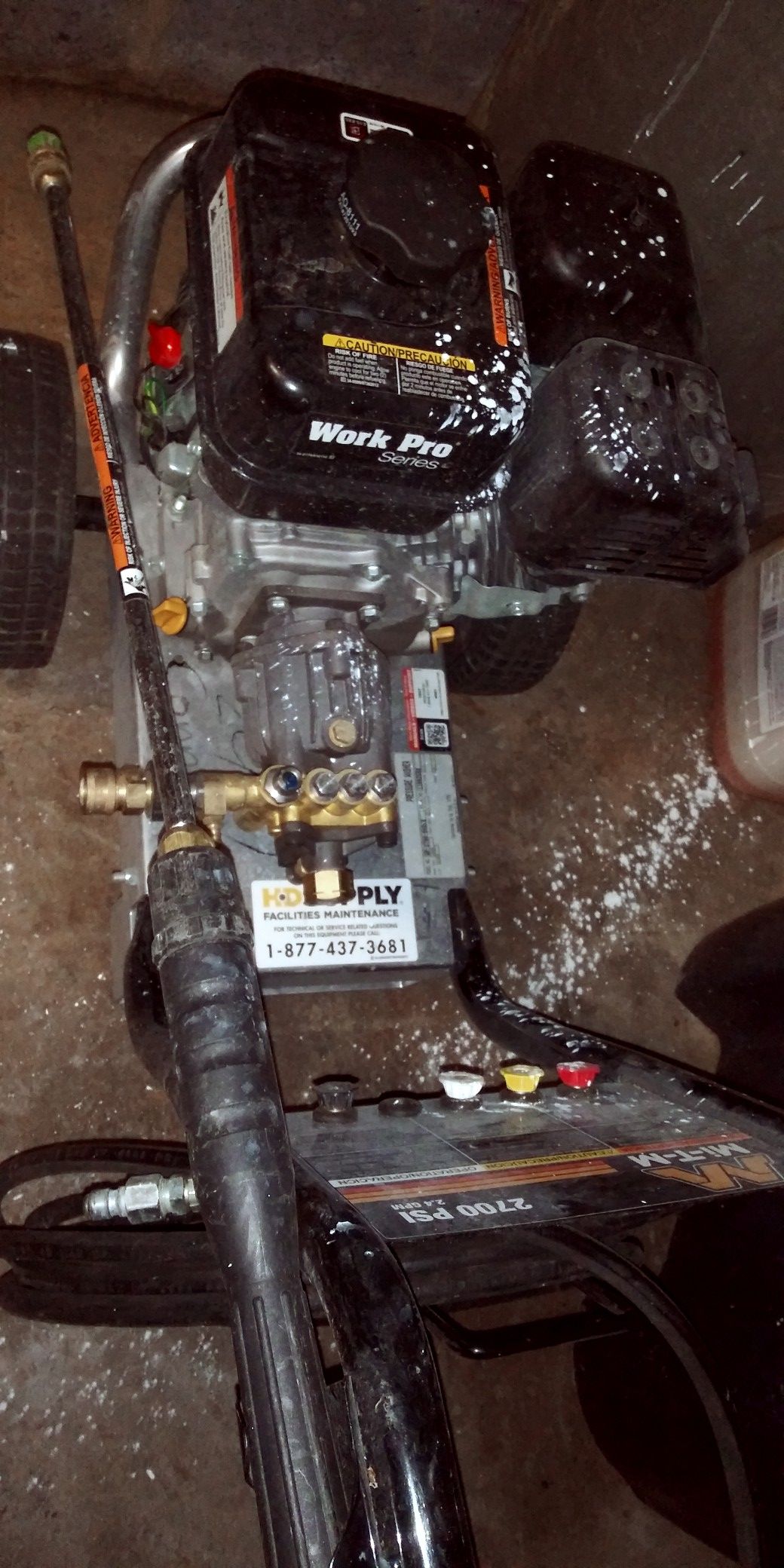 Power washer 2700 4.3 RPM must pick up