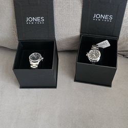 2 BRAND NEW JONES NEW YORK WATCH STAINLESS STEEL FOR WOMEN NEVER USED YOU CAN TEST IT BEFORE PURCHASE FOR ANY QUESTION TEXT ME PLEASE HABLO ESPAÑOL