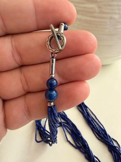 Handmade lapis lazuli small beads necklace