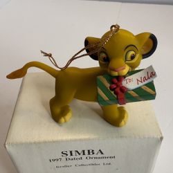 Disney The Lion King SIMBA Christmas Ornament Grolier President's Edition