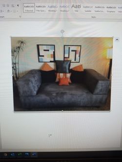 Oversized Loveseat Grey