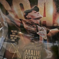 John Cena Last Match 18x24 Autograph Poster Beckett 